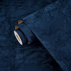 Wallercity Dark Blue Flocking Fabric Wallpapers by Wallercity