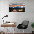Sunset Mountain Wall Art for Living Room Nature Grand Teton Landscape Canvas - Image 2