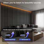 BSHEAD 8 Pack 2-Layer Large Soundproof Wall Panels, 15.7 x 15.7 x 0.43 in Sound - Image 3