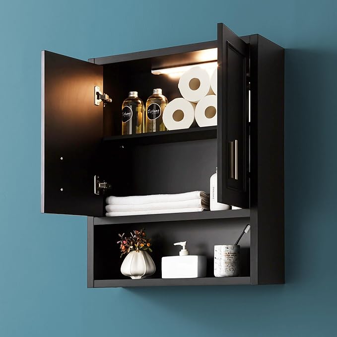 VANIRROR Black Wall Cabinet 23x29 inch by VANIRROR