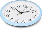 Bernhard Products Light Blue Wall Clock Silent Non Ticking - Image 4