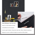 Arthome17 x240 Black Peel and Stick Wallpaper, Matte Black Contact Paper - Image 3