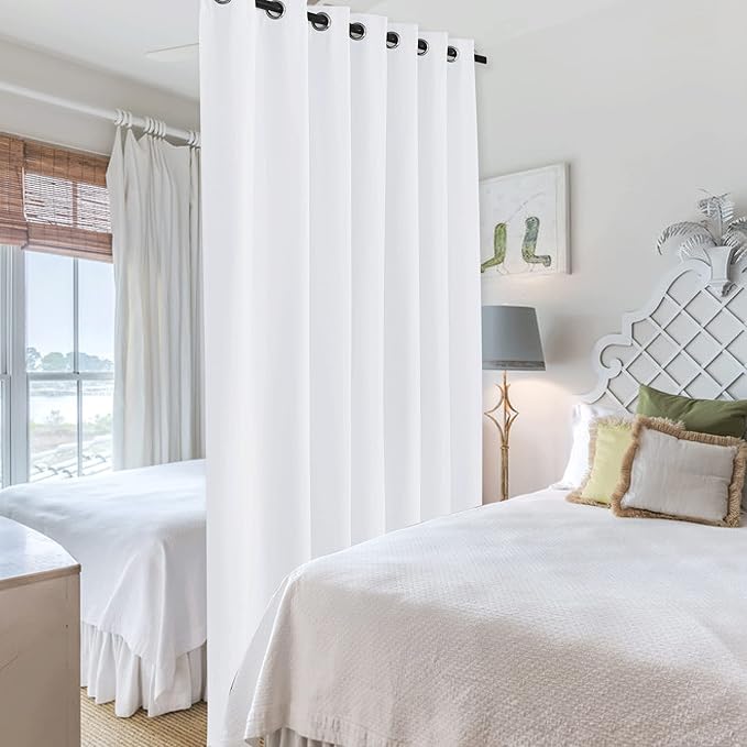 RYB HOME Extra Wide Curtains for Divider Room Separation Soundproof Temporary - Image 4