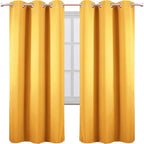 LEMOMO Yellow Thermal Blackout Curtains/42 x 72 Inch/Set of 2 Panels Room - Image 2