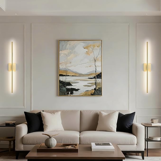 Battery Operated Wall Sconce, 3000K-6000K Dimmable Gold Wall Lights - Image 8