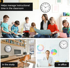 Inbagi 8 Pcs Wall Clock Large Silent Battery Operated Wall Clocks Modern Non - Image 3