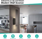 Edwarmlux Indoor Wall Sconces, Modern Wall Lights, Up and Down Wall Mount Light - Image 4