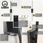 Easy Install Peel and Stick on Battery Operated Wall Sconces Set of 2 - Image 5