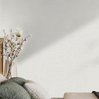 SHUFA White Cotton-Like Textured Grasscloth Wallpaper Matte Thick Real Woven - Image 7