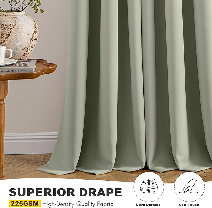 MIULEE Blackout Curtains for Bedroom Living Room 2 Panels, Thermal Insulated - Image 6