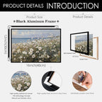 Nature Landscape Wall Art Coastal Wildflower Poster 12X16 inch Black Framed - Image 2