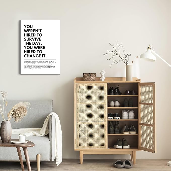 You Were Hired to Change It Motivational canvas Wall Art Empowering Quote wall - Image 3