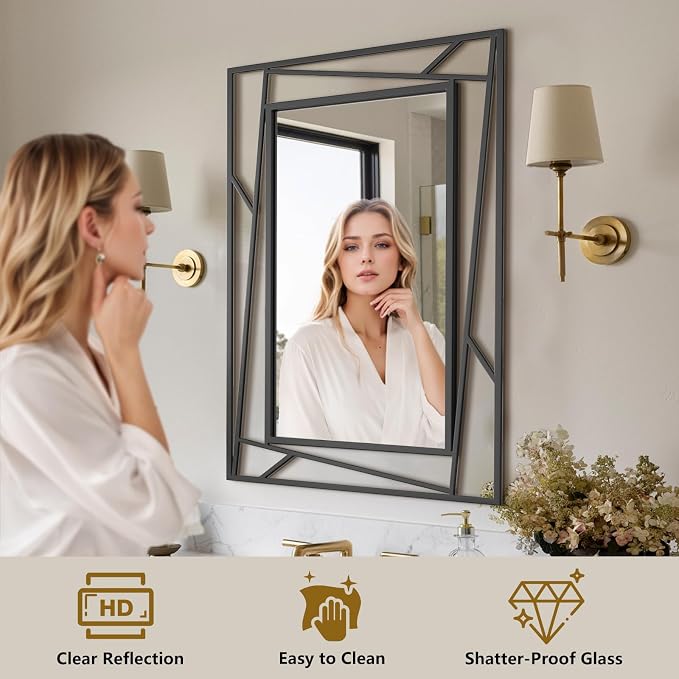 Rectangular Wall Mirror, Hang Horizontally or Vertically - Image 5
