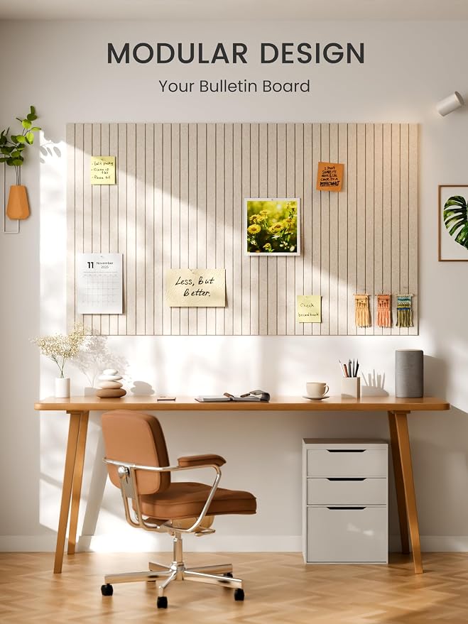 Bumusty Large Cork Board Alternative-36 x 24" Felt Bulletin Board Tiles - Image 6