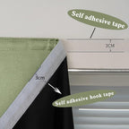 AJAZZ 100% Blackout Shades Window Cover Self Adhesive Curtains Sticky Curtain - Image 6