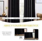 NICETOWN Black Velvet Blackout Curtains 96 inch Long - Image 9