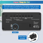 Peakeep Digital Alarm Clock for Bedroom Bedside, Extra Loud for Heavy Sleepers - Image 7