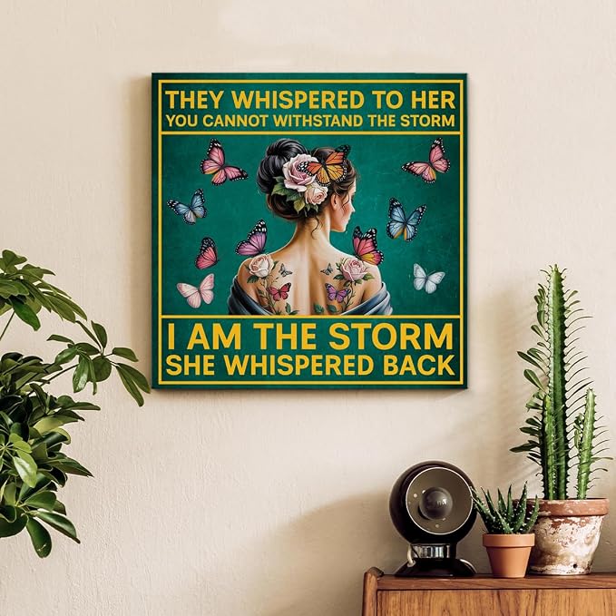 Motivational Wall Decor, Inspirational Quote Wall Art, Vintage Hippie Home Sign - Image 3