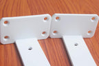 12 Pack - 10 inch White Hidden L Shelf Bracket Iron Floating Shelf Brackets - Image 3