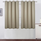 LEMOMO Blackout Curtains 52 x 45 inch/Beige Curtains Set of 2 Panels/Thermal by Lemomo