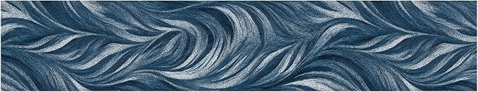 Blue Abstract Wallpaper Border 196x4 Inch Peel and Stick Wall Border Modern - Image 2
