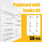 Spampur Peg Board, 4 Pack Metal Pegboard Panels - Image 7