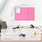 MaxGear Large Cork Board for Wall 36" x 24", 6 Pack Felt Wall Tiles - Image 4