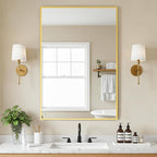 FICTOR Bathroom Vanity Mirror-Gold, 36x24 Inch, Shatterproof & Anti-Rust by FICTOR