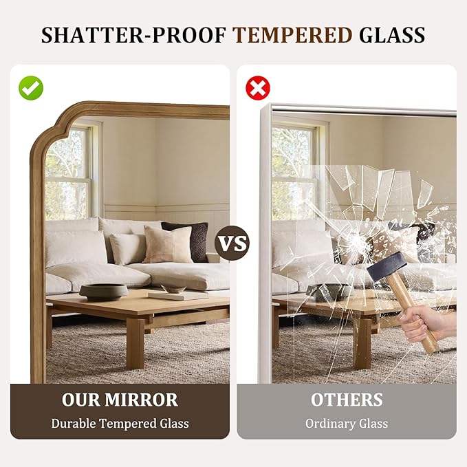 WallBeyond 28" x 40" Wood Bathroom Mirror - Image 5