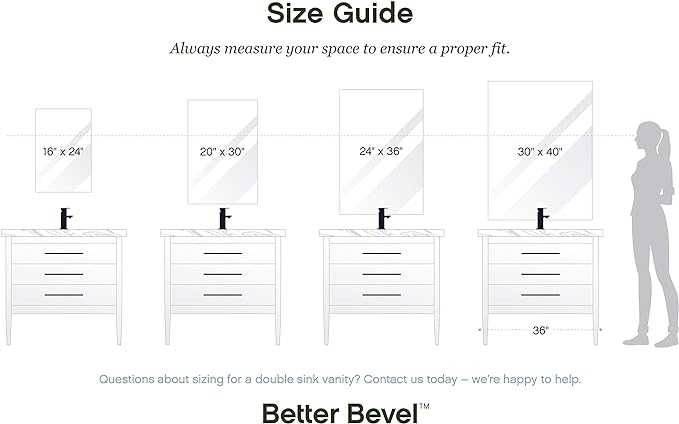 Better Bevel Frameless Rectangle Mirror - Image 6