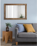 AAZZKANG Rustic Wood Mirror Rectangle Decorative Wall Mirrors - Image 6