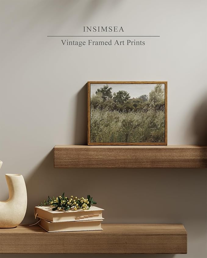 InSimSea Framed Canvas Wall Art Vintage Decor, Small Canvas Wall Art, Living - Image 3