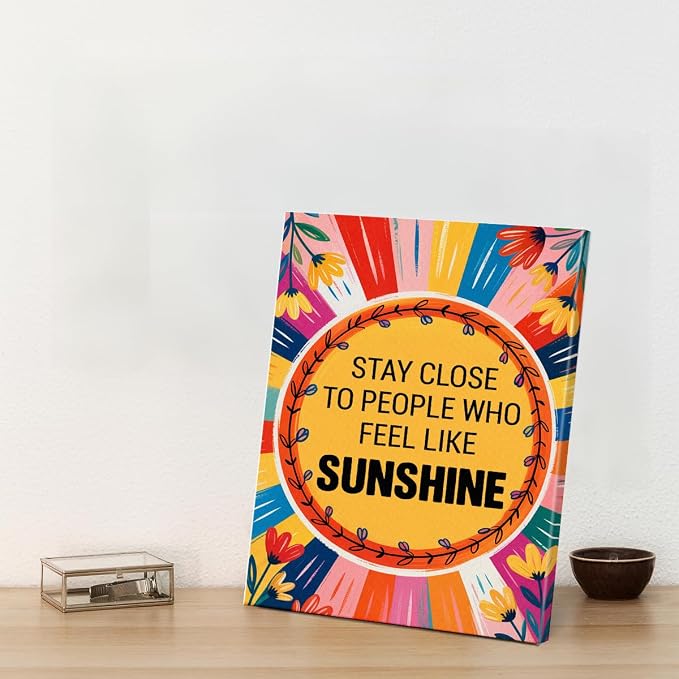 Inspirational Sunshine Wall Art Decor, Motivational Canvas Painting Pictures - Image 6
