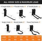 Slat Wall Accessories 28 PCS Garage Hooks Heavy Duty Slatwall Panel Hook - Image 4