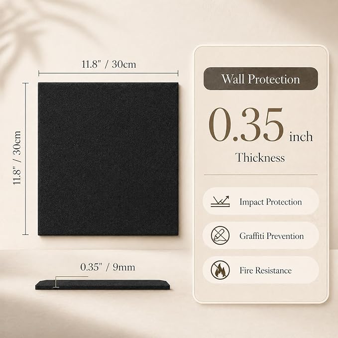 Large Cork Boards for Walls – 36" x 24" Self Adhesive Felt Wall Tiles - Image 2