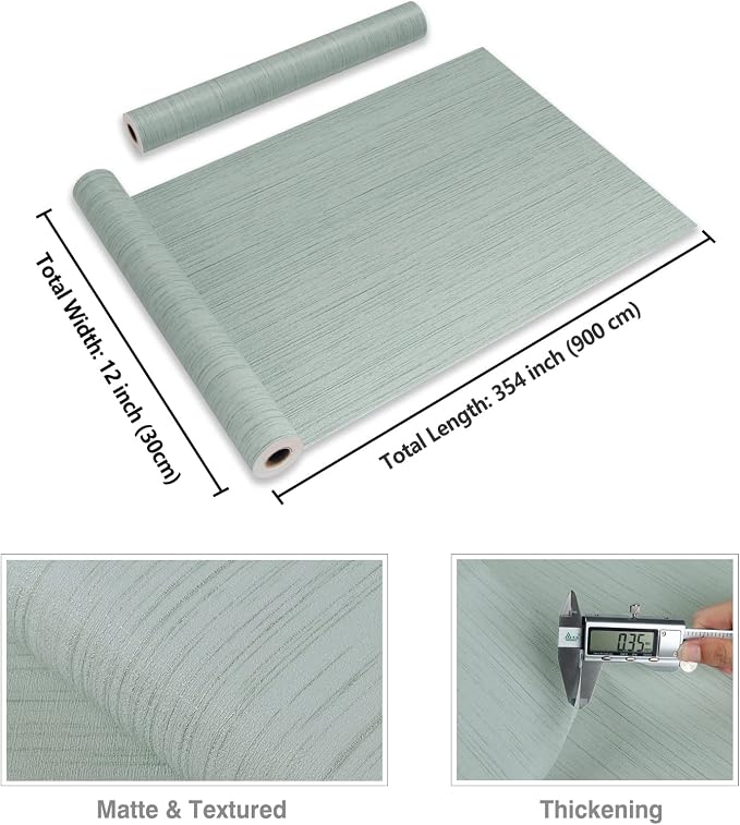 CRE8TIVE Mint Green Grasscloth Peel and Stick Wallpaper Faux Grasscloth Contact - Image 7