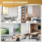 OUZUGIE WPC Acoustic Slat Wall Paneling, Living Room, TV Background, Study Room - Image 7