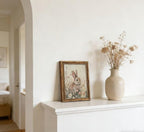 Vintage Gold Framed Easter Bunny Wall Art Spring Rabbit and Wildflowers - Image 5