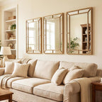 Tangkula 36" x 24" Gold Rectangle Wall Mirror, Decorative Mirror - Image 3
