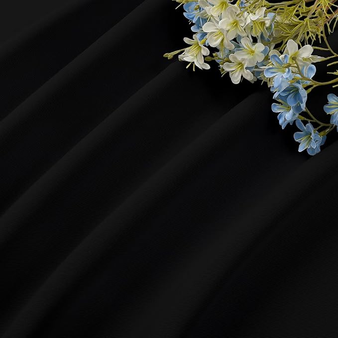 CUCRAF Black Blackout Curtains 96 inch Length 2 Panels Set, Rod Pocket Room - Image 7