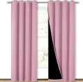 NICETOWN Crystal Pink Full Shade Curtain Panels, Pair of Energy Smart & Noise by NICETOWN