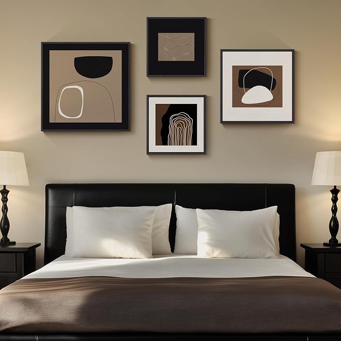 Framed Neutral Abstract Wall Art - Image 8