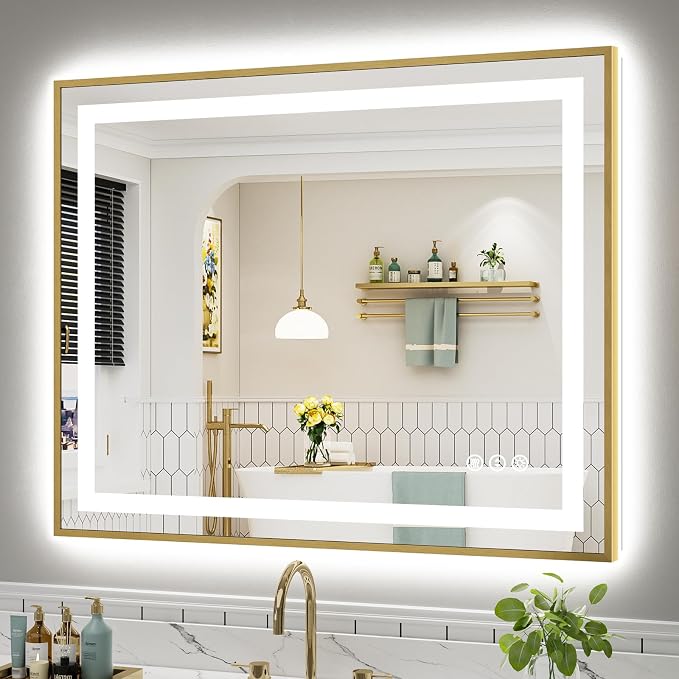 44x36 Inch LED Bathroom Mirror by Briivuemodernmirrors