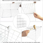 C&AHOME Wire Cube Storage, 9-Cube Organizer Metal, Wire C Grids Storage - Image 7