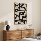 Framed Neutral Abstract Wall Art, Large Modern Canvas Prints Paintings Artwork - Image 2