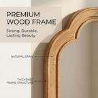 Wood Bathroom Mirror for Wall, 24 x 16 Inch Decorative Wall Mirror - Image 3