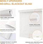 AOSKY No Drill Cordless Blackout Roller Shades - Image 2