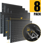 Spampur Peg Board, 8 Pack Metal Pegboard Panels Black Pegboards Wall Organizer - Image 3