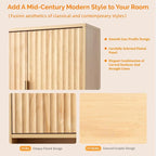 VINGLI Fluted Modern Medicine Cabinet, Bathroom Wall Cabinet Over Toilet Storage - Image 7