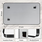 Black Metal Vanity Rounded Rectangle Bathroom Mirrors - Image 4